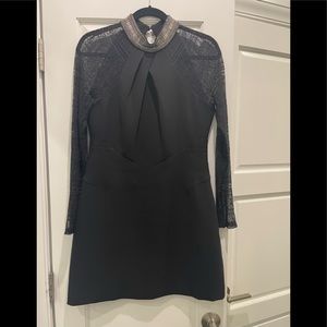 Karen Millen Jewel Collar Black Dress